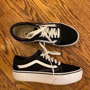 Black Platform Vans